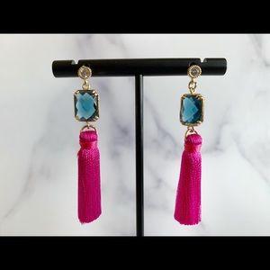 Pink and Blue Earrings
